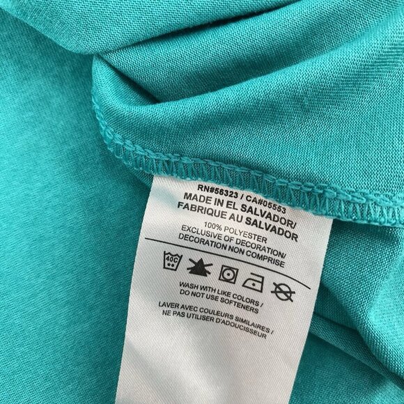 MIAMI DOLPHINS TEAM ISSUED ON FIELD AQUA DRI-FIT SHIRT SIZE LARGE - Picture 4 of 10